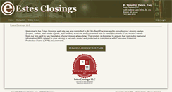 Desktop Screenshot of estesclosings.com