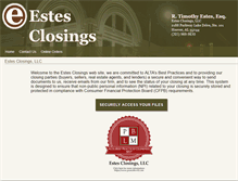 Tablet Screenshot of estesclosings.com